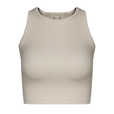 China High quality QUICK DRY sports crop short new tight sleeveless summer tank top vest for women for sale