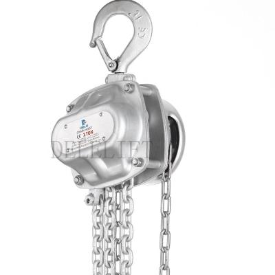 China Hangzhou DELE 1.5 ton Stainless Chain Block Dele DF BLOCK CHAIN and small pulley hoists for sale