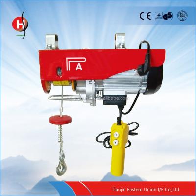 China High Quality Electric Lifting Hoist 500-1000kg PA Wire Rope Mini Hoist CE Certified Mini Electric Hoist for sale