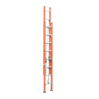 China Insulation Ladders FRP GRP Fiberglass Extension Ladder 2 Section Insulation Combination Step Extension Ladder for sale