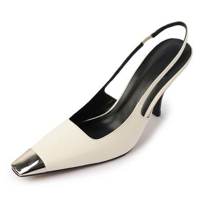 China Metal Toe Women Pumps Stiletto Heels Patent Leather Anti-slippery Stiletto Heel Shoes Party Wedding Dress Elegant Sexy Shoes For Ladies Spring 2022 New for sale