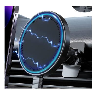 China Magnetic Car Wireless Charger Stand Mount Mobile Phone 15W Qi Fast Charging Fast Charging Car Phone Holder for Iphone 12 13 for sale