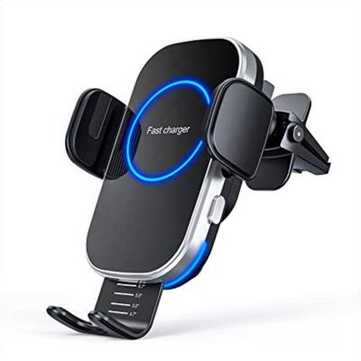 China New Car Air Mouth 15W Electric Car QI Auto Fast Charging Mobile Phone Wireless Charger Smart Car Mount In Car for sale