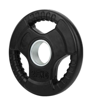 China Best Gym Equipment Universal Custom Bumper Plates Black Rubber Weightlifting Barbell Plates Gym Weight Training Barbell Plates for sale