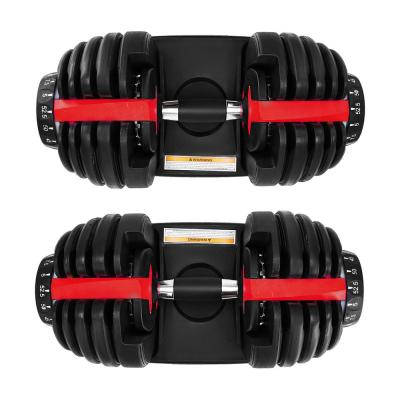 China Durable 52.5LB Adjustable Dumbbell Set Home Gym Equipment Adjustable Weight Set for sale