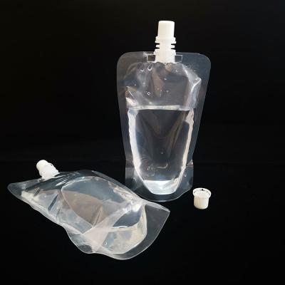 China Custom Printed Clear Reusable Spout Up Pouch Moisture Proof Food Drinks Liquid Plastic Holder With Spout for sale