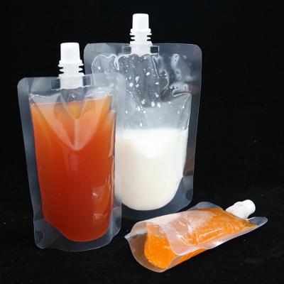 China Jelly Water Packaging Moisture Proof Clear Liquid Juice Drink Stand Up Spout Pouch Pouch Spout Clear Water for sale