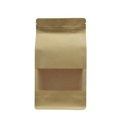 China Recyclable Dry Kraft Paper Eight Side Sealing Bag Tea Bag Fruit Grain Octagon Sealed Food Packaging for sale