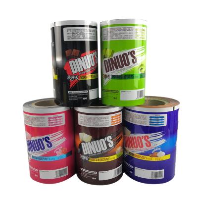 China Custom Moisture Proof Chocolate Candy Bean Bags Snack Foil Food Roll Wrapping Film Packaging for sale