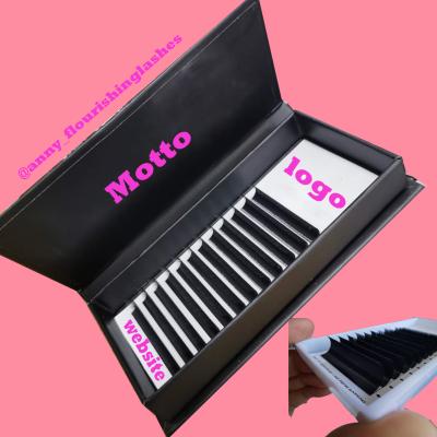 China 0.07mm C Long Curl Eyelash Volume Trays Different Lashes Extensions Natural Single Russian Silk Eyelash Extensions for sale