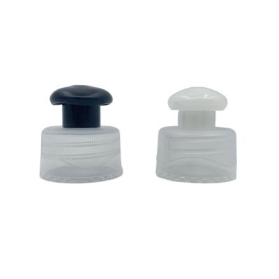 China 28/410 Push Pull Screw Cap Bottle Plastic Cover Ripple Pattern for sale