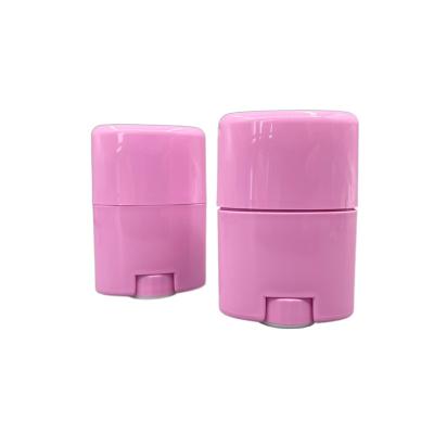 China Plastic 15g Pink Deodorant Containers Empty Roll On Oval Shape Twist Up for sale