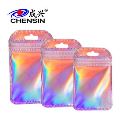 China Moisture Proof Custom Plastic Bag Polybag Bags With Custom Printed Logo Hologram Ziplock Packaging Plastic Bag For Gift Accessories for sale