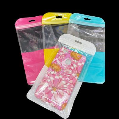 China Recyclable I Phone Pro Case Plastic Packaging Bags Clear Cloth Zipper Bag Max Mobile Zipper Bags for sale