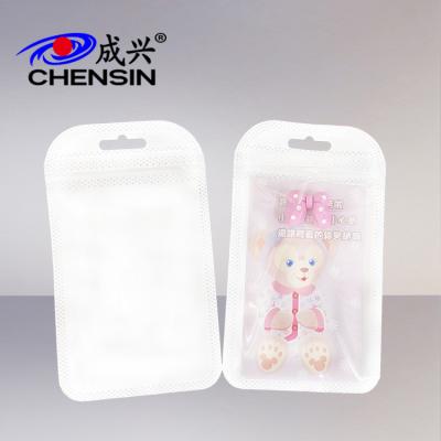 China Eyelash Stems Moisture Proof Plastic Bag Make Up Tools Packaging Bags Clear White Ziplock Pouch for sale