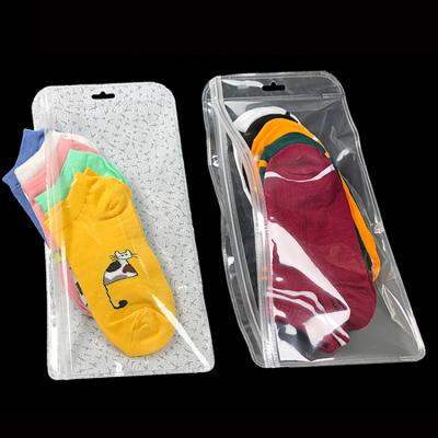 China Recyclable Socks Packaging Bag Zip Lock Bag For Sock New Type Zipper Bag For Sock for sale