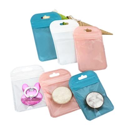 China Moisture Proof Small Colored Plastic Zipper Bag Nail Full Colors Zipper Bags Small Accessoress Packaging Bag for sale