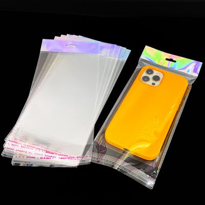 China Moisture Proof Packaging Bags Hologram Card Plastic Bag Seal Self Adhesive Sleeves Phone Cases For Mobile Cover for sale