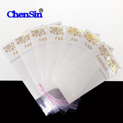 China China factory new custom printing plastic bags jewelry pouch moisture proof with logo clear opp header tape white bags for sale