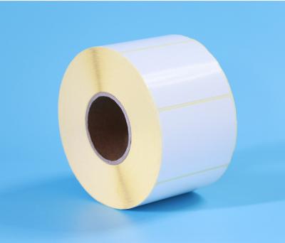 China oem/odm white paper sticker self adhesive custom blank labels roll up self adhesive label custom blank sticker for sale