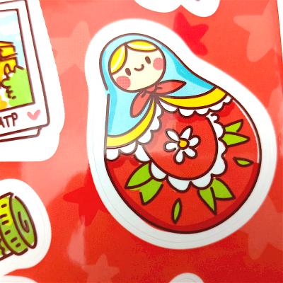 China Cheap Self Adhesive Custom Stickers Sheet Price Custom Cartoon Stickers Cartoon Strong Adhesives for sale