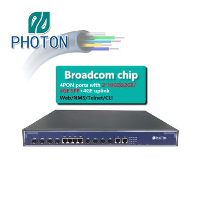 China FTTH fiber optic mini olt L3 epon 4 pon ports EPON OLT PTF3004 for sale