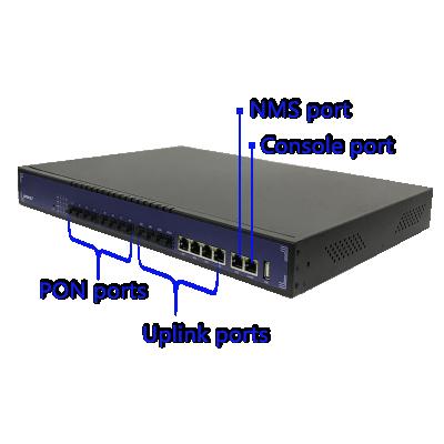 China 10G 8 fiber optic port support FTTH port brand GPON OLT ONU different gpon for sale