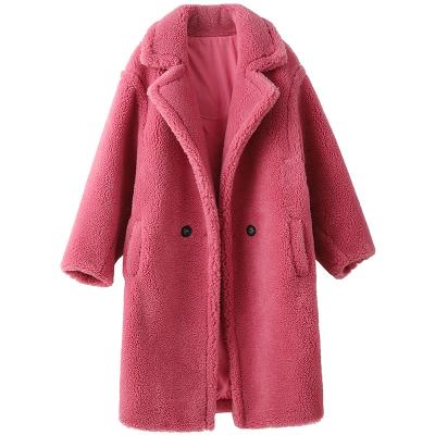 China 2021 Oversize Design 100% Wool Star Breathable Warm Jacket Favor Outwear Winter Real Sheep Shearing Fur Coat Overcoat Plus Size Teddy Coat for sale