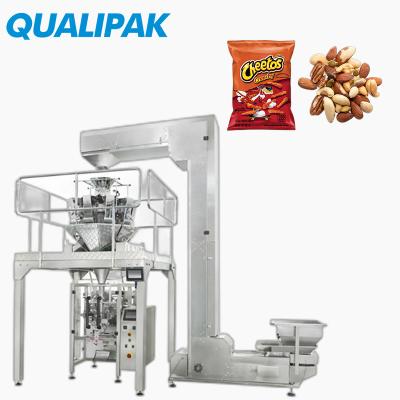 China Qualipak Food Packaging Machine Automatic Vertical Scale Combination Multihead Weigher for sale