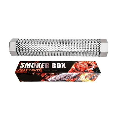 China Easily Cleaned BBQ Smoker Box Diamond Shaped Fruit Smoker Tube BBQ Tool 304 Stainless Steel Wood Smoker Tube for sale