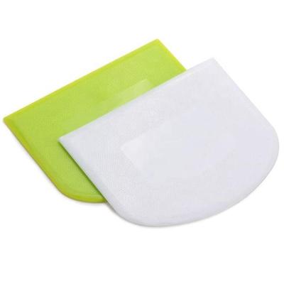 China Food-Safe Universal Plastic Sustainable Bowl Dough Scraper for Bread Dough Cake Fondant Icing for sale