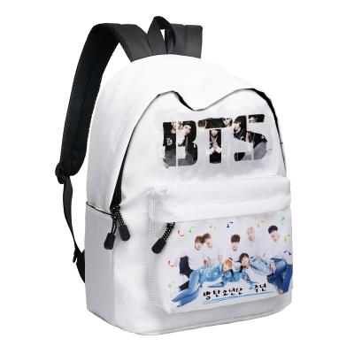 China Bt21 Waterproof Universal Fashionable Student Backpack Bt 21 Girls 2021 B t s Backpack School Bags for sale