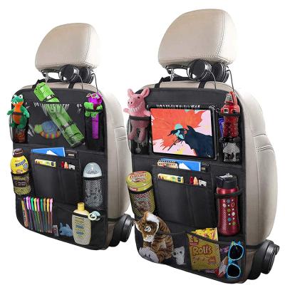 China 2021 New Car Rear Seat Protectors Convenient Car Organizers With Touch Screen Tablet Holder for sale