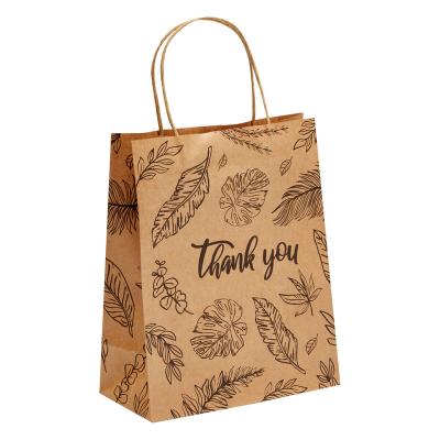 China Luxury Custom Handmade Kraft Paper Gift Shopping Black White Brown Paper Bags With Your Own Logo for sale