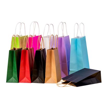 China Handmade luxury custom size package paper handle paper color bag kraft paper shopping bag for sale