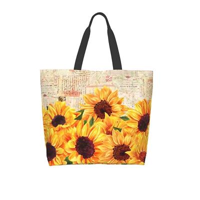 China Handmade Reusable Grocery Bag Big Shopping Tote Bag With Strong Handle Eco - Friendly for sale