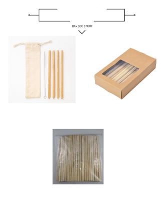 China Disposable Bamboo Cutlery Set Include Bamboo Straws Bamboo Straws Organic for sale