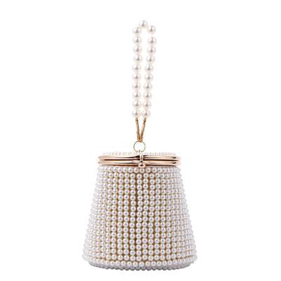 China 100% Eco-friendly new design mini portable pearl evening clutch bags for women for sale