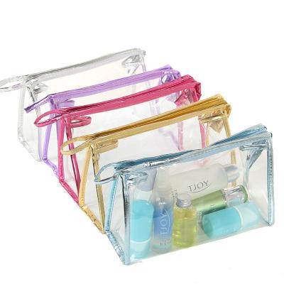 China Fashion Custom Fashion PVC Makeup Bag Transparent Waterproof Cosmetic Clear PVC Wash Toiletry Bag Cosmetic Bag for sale