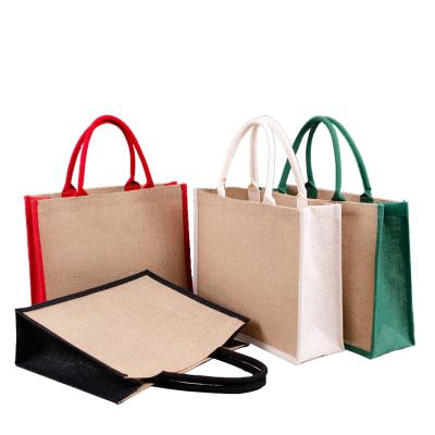 China Customized Customized Eco-Friendly Tote Jute Shopping Bag Jute Burlap Customized Bag For Gifts for sale