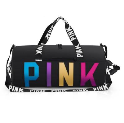 China Wholesale Large Sports Gym Reusable Waterproof Duffel Bag Women Workout Sports Gym Pink Outdoor Duffel Bag for sale