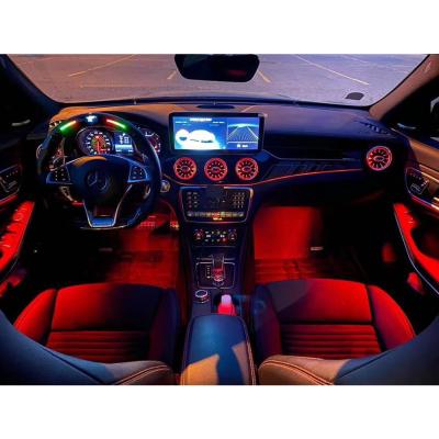 China New Hot Sale Car System Upgrade 12 Multicolor Ambient Light Color Led Car Decor Atmosphere Interior Light For Mercedes W117 W156 W176 W246 for sale