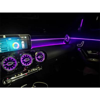 China Car Accessories Multicolor Turbine Air Vent Led Ambient Lights Air Vent Intake Trim Ambient Light For Mercedes-Benz A Class W177 for sale