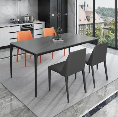 China Modern Rectangular Slate Top ULT-TY03 Dining Table Chair Set Easy Clean Slate Top Dining Tables for sale