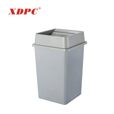 China Sustainable Plastic Indoor Kitchen Recycle American Style Rectangular Waste Bins Box Trash Can for sale