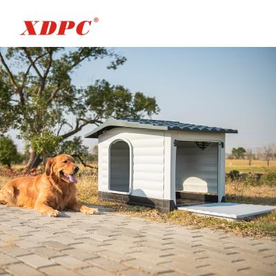 China Two Door Viable Outdoor Kennel House Plastic Dog House For Pet for sale