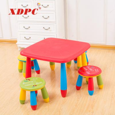 China Eco-friendly import china child care kindergarten bedroom furniture plastic preschool chairs and tables for sale