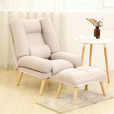 China Detachable Furniture Multifunctional Simple Foldable Chaise Lounge Convertible Lounge Recliner Cover Lazy Sofa Bed With Pedal for sale