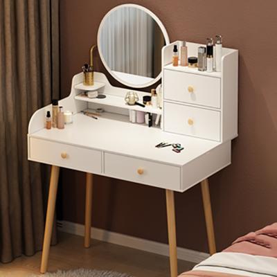 China Simple Modern Bedroom Furniture Dresser Mirror Cosmetic Vanity Table With Light for sale