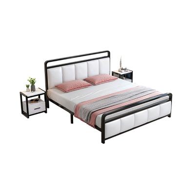 China Foldable Single Beds Adult Metal Wrought Iron Furniture Double Bedroom Kids Bed for sale